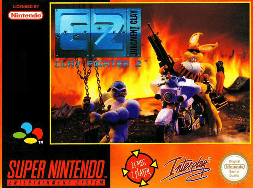 ClayFighter 2 Judgment Clay box art for Super Nintendo